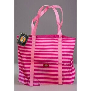 NWT Dickies Academy Tote Bag Oversized Pink Magenta Stripe Retro Y2K Shopper